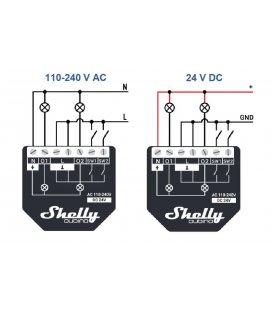 Shelly Qubino Wave 2PM - relay switch with power metering 2x 10A (Z-Wave)
