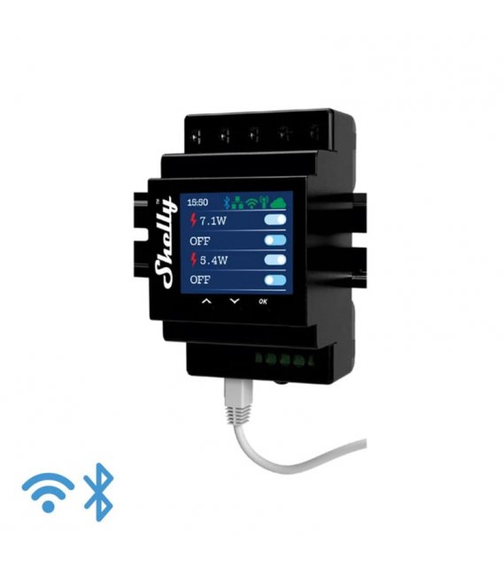 Shelly Pro 4PM - DIN rail Quad Relay Switch 4x 16A (LAN, WiFi, Bluetooth)
