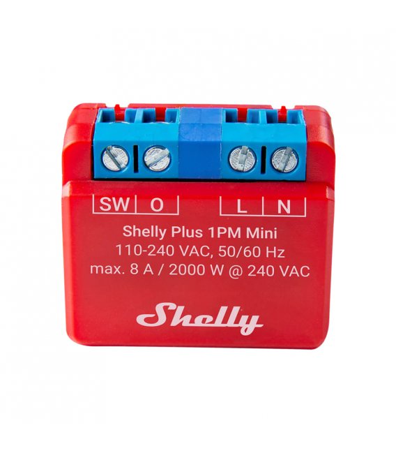Shelly Plus 1PM Mini - spínací modul s meraním spotreby 1x 8A (WiFi, Bluetooth)