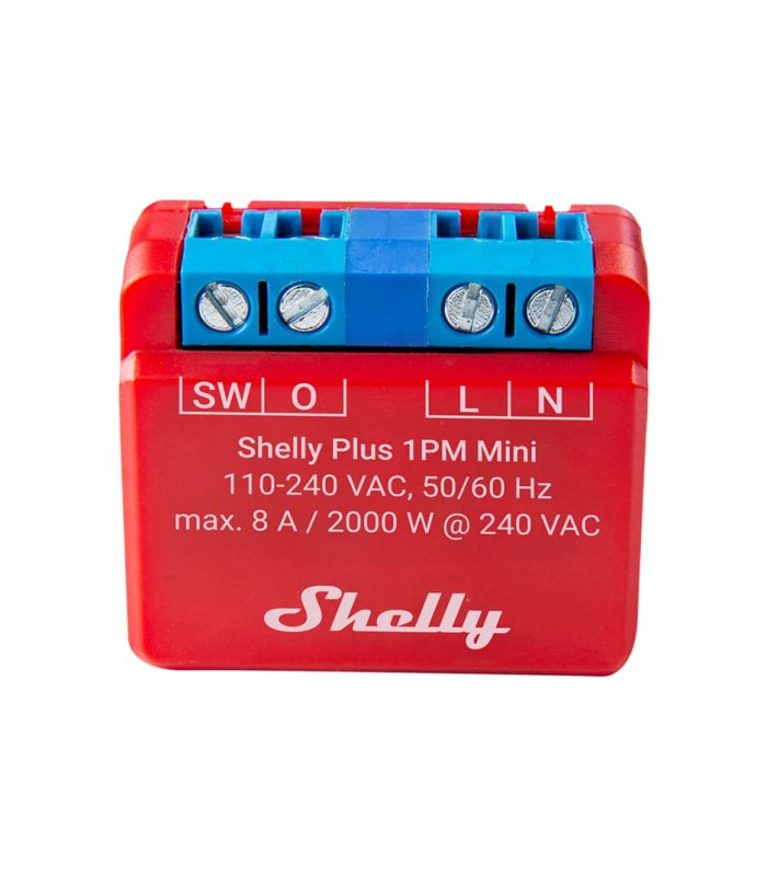 Shelly Plus 1PM | WiFi & Bluetooth Smart Relay Switch with Power Metering |  Home Automation | Compatible with Alexa & Google Home | iOS Android App 