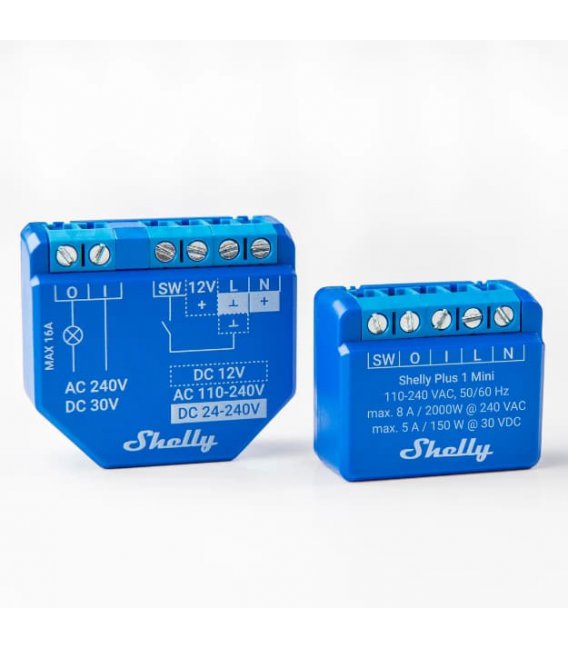 Shelly Plus 1 Mini - relay switch 1x 8A (WiFi, Bluetooth)