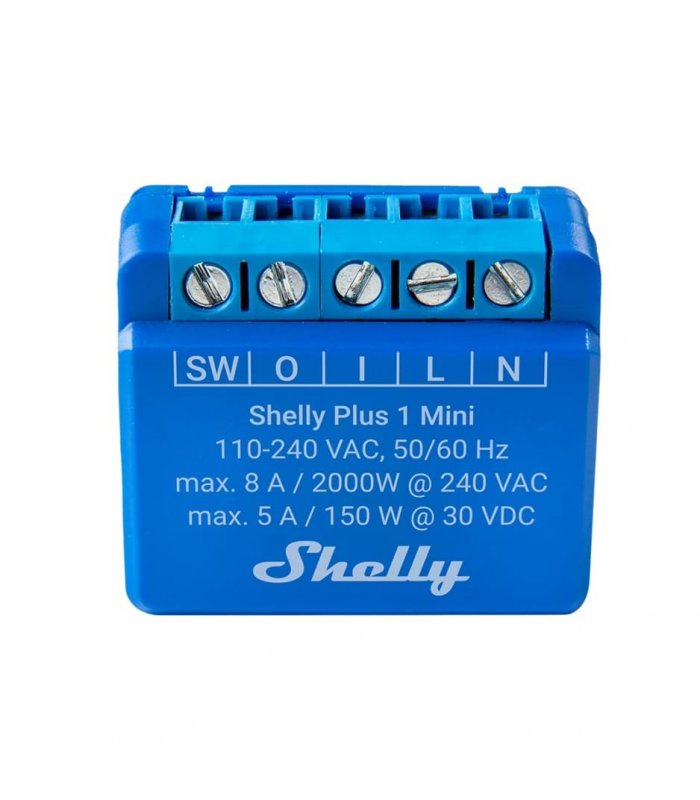 Shelly Plus 1 Mini - relay switch 1x 8A (WiFi, Bluetooth) - Wi-Fi-o