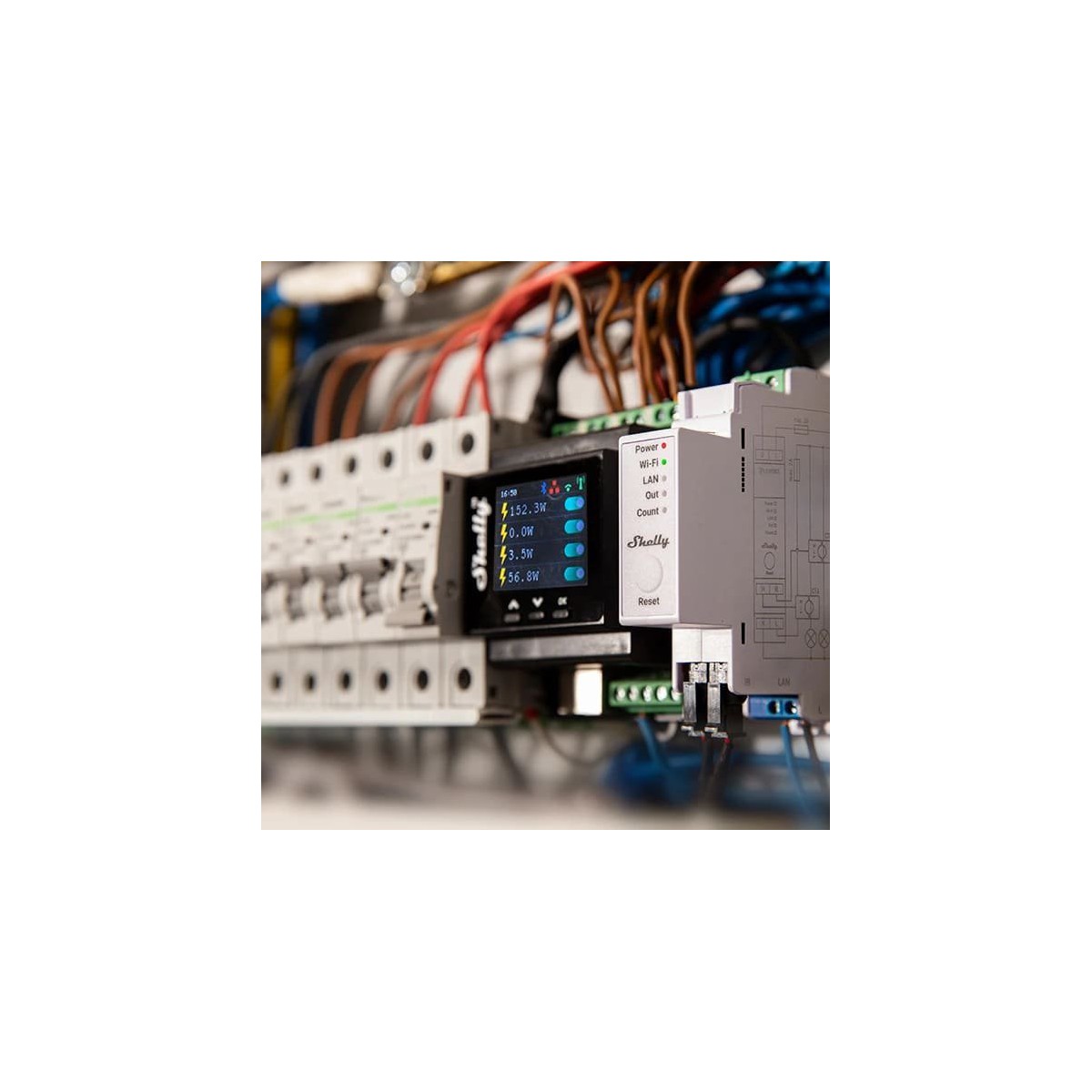 Shelly Pro EM - 50 - consumption measurement with 2 terminals 50A, output 1x2A (LAN, WiFi, Bluetooth)