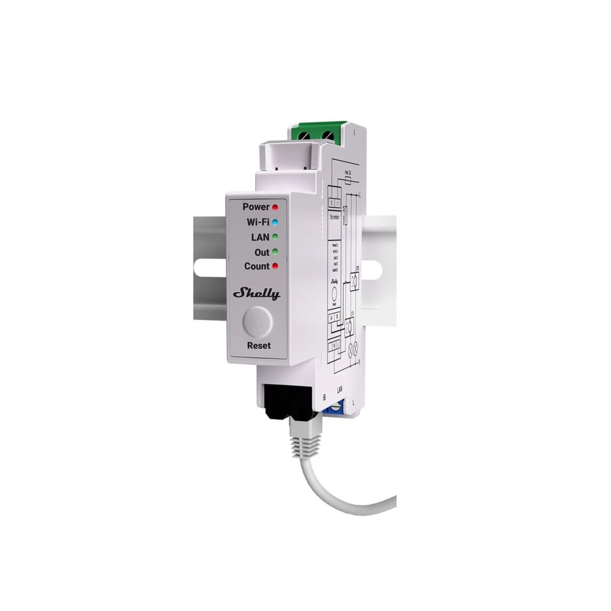 Shelly Pro EM - 50 - consumption measurement with 2 terminals 50A, output 1x2A (LAN, WiFi, Bluetooth)