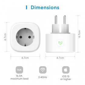 Meross Smart Wi-Fi Plug, MSS210HK (EU version)