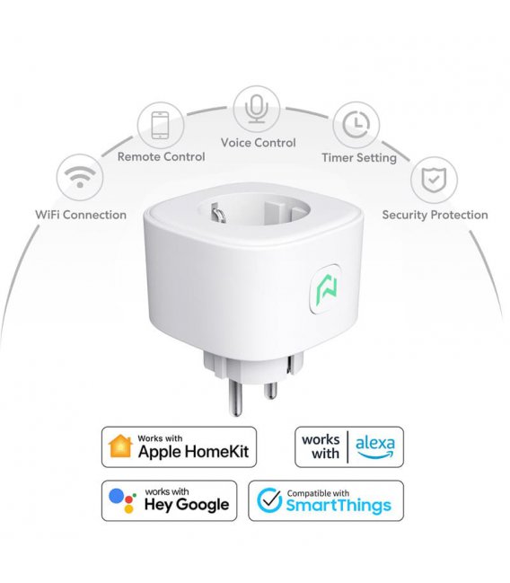 Meross Smart Wi-Fi Plug MSS210HK-EU - smart wallplug without power metering (WiFi)