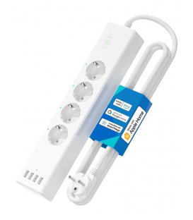 Meross Smart Wi-Fi Power Strip, 4 AC + 4 USB, MSS425FHK (EU version)