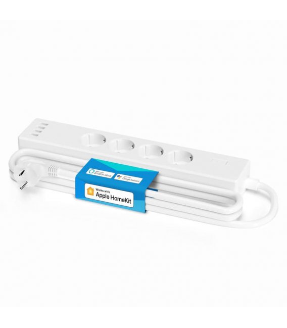 Meross Smart Wi-Fi Predlžovačka, 4 AC + 4 USB, MSS425FHK (EU Verzia)