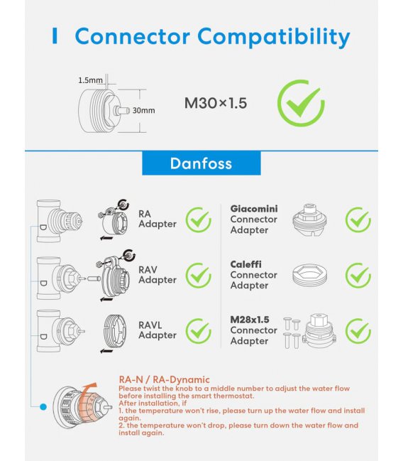 Meross Smart Radiator Thermostat Valve Starter Kit, MTS150HHK (EU version)