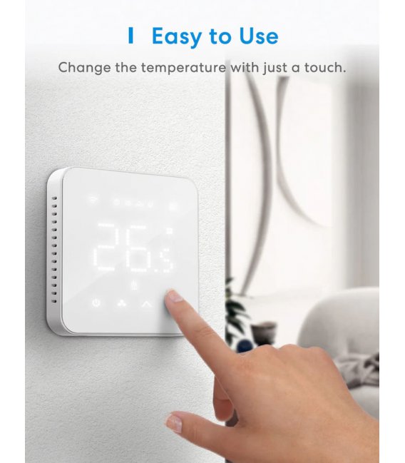 Meross Smart Wi-Fi Thermostat for Electric Underfloor Heating System, MTS200HK (EU version)