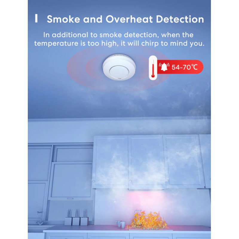 Meross Smart Smoke Alarm Kit, GS559AHHK (EU version)