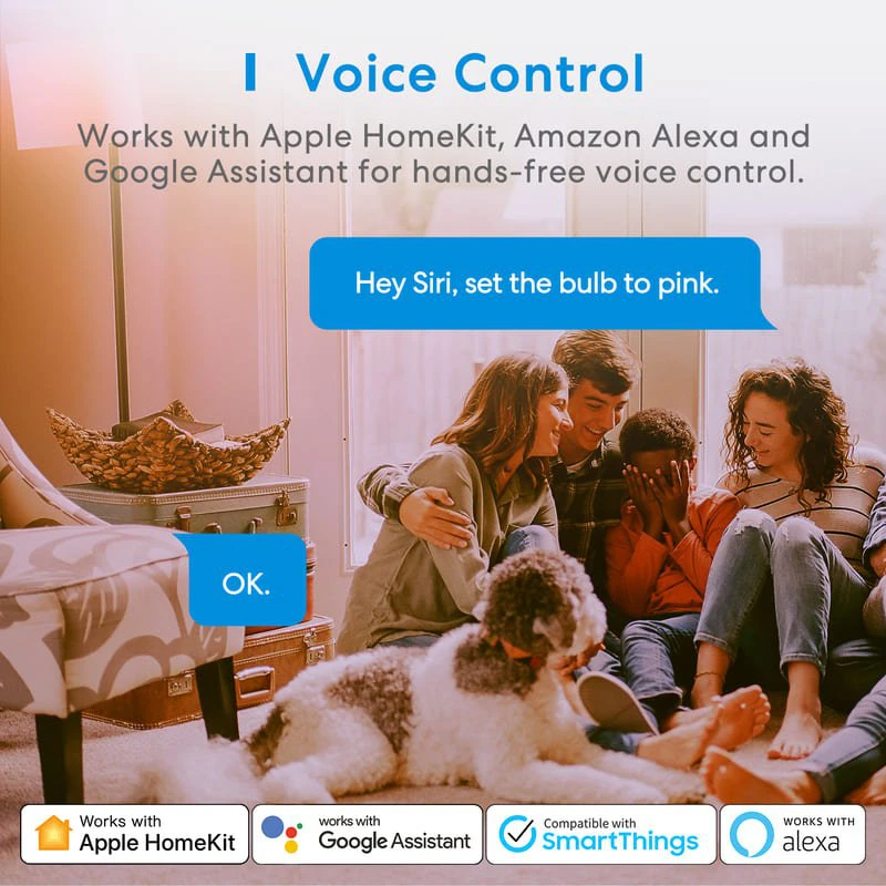 Meross Smart Wi-Fi LED Light Bulb RGBWW E27, MSL120HK (EU version)