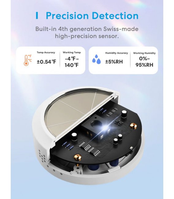 Meross Smart Teplotný a Vlhkostný Senzor Kit, MS100FHHK (EU verzia)