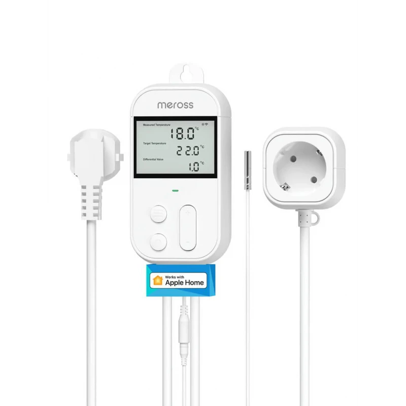 Meross Smart Wi-Fi Socket Thermostat, Heating & Cooling, MTS960HK (EU version)