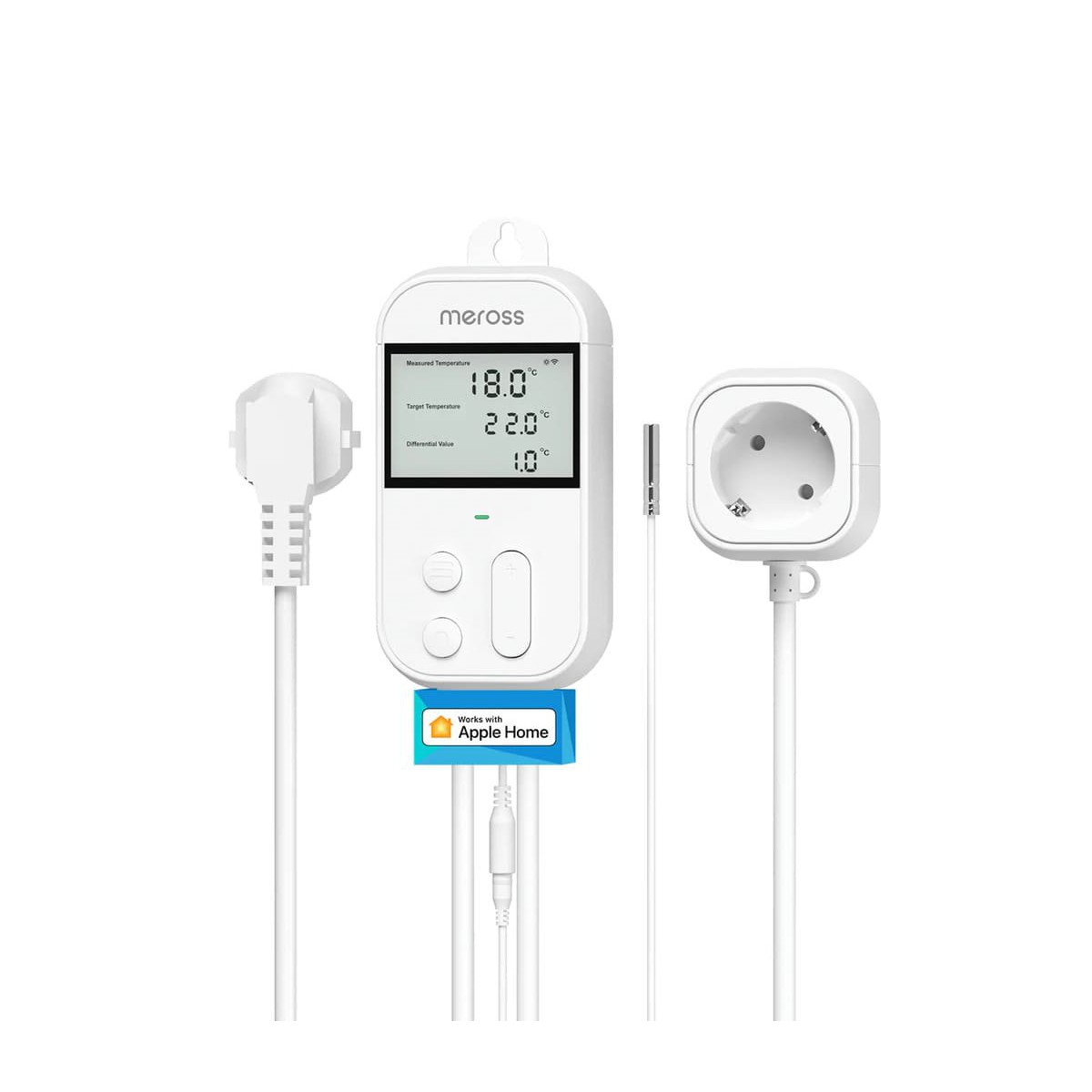 Meross Smart Wi-Fi Socket Thermostat, Heating & Cooling, MTS960HK (EU version)