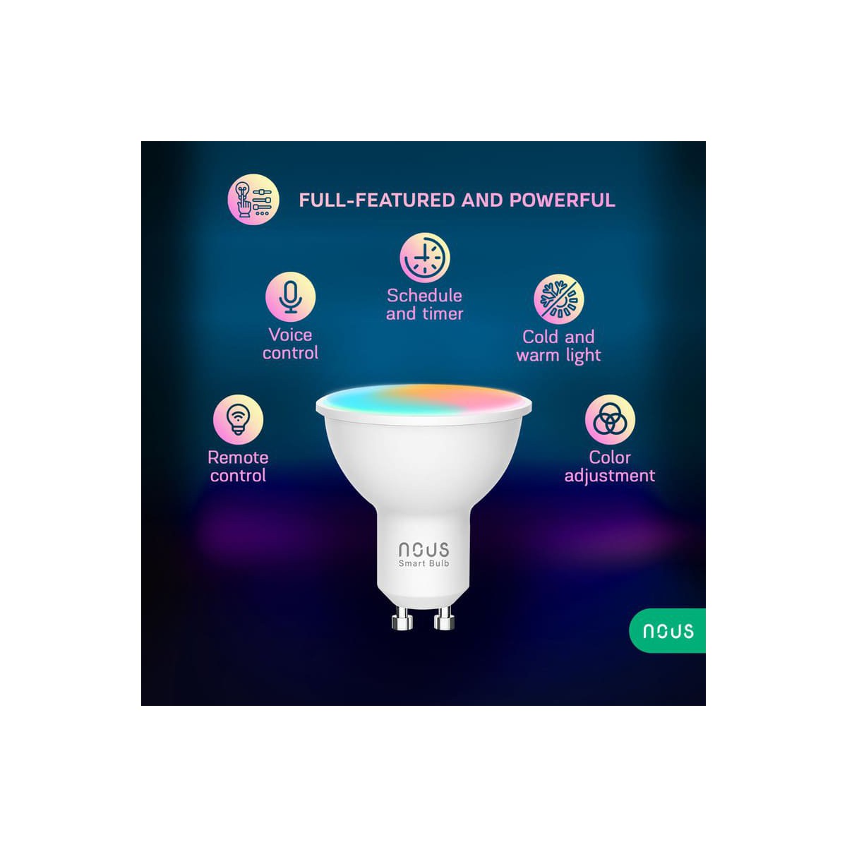 Nous P8 WiFi Smart Bulb RGB GU10 Tuya