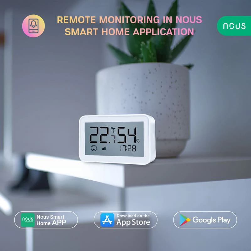 Nous E6 LCD Zigbee Smart Temperature and Humidity Sensor