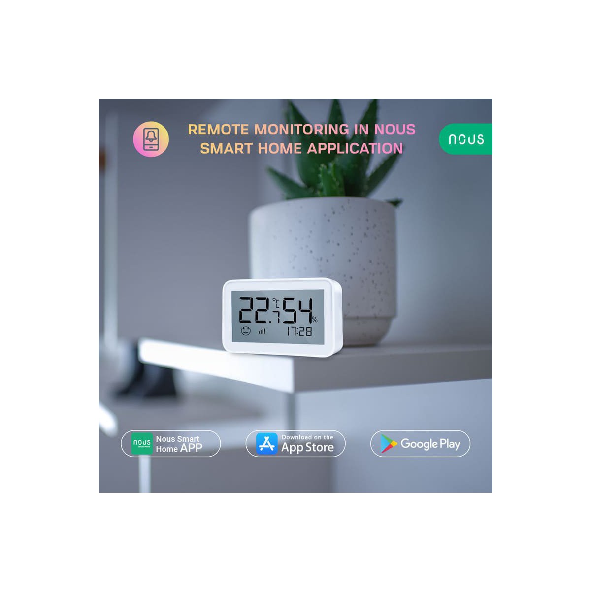 Nous E6 LCD Zigbee Smart Temperature and Humidity Sensor