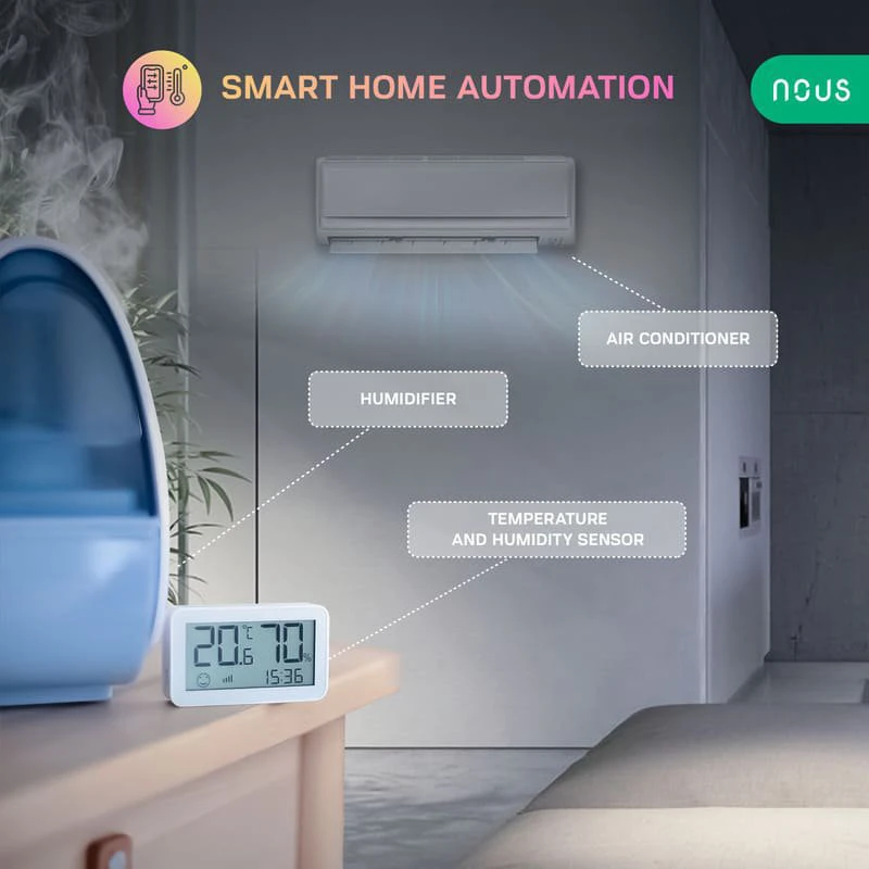 Nous E6 LCD Zigbee Smart Temperature and Humidity Sensor