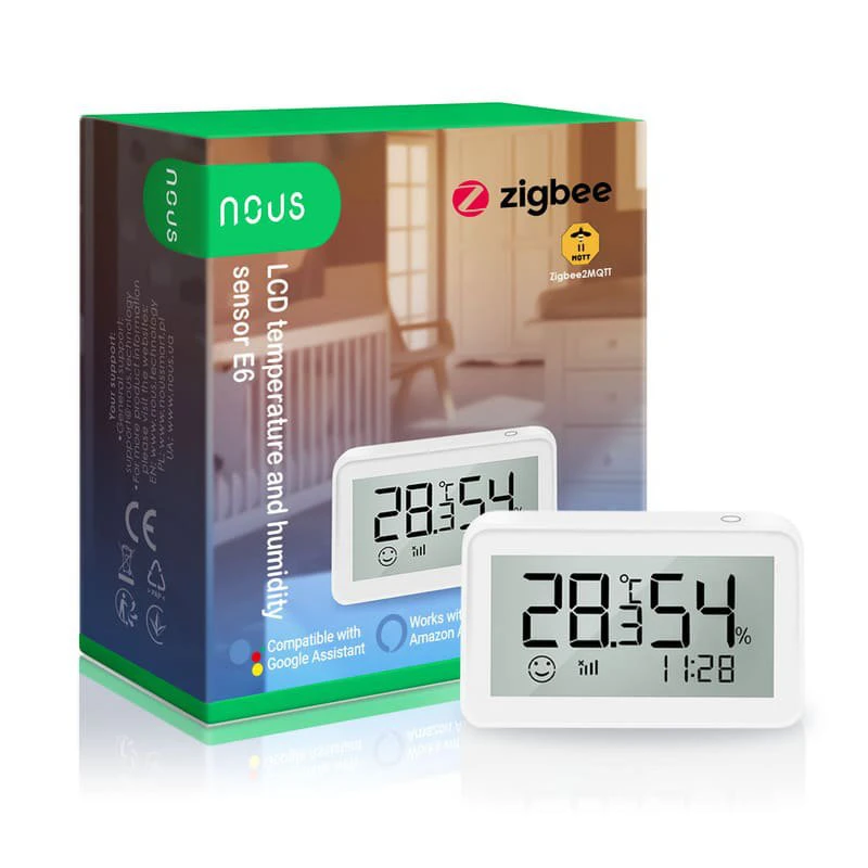 Nous E6 LCD Zigbee Smart Temperature and Humidity Sensor