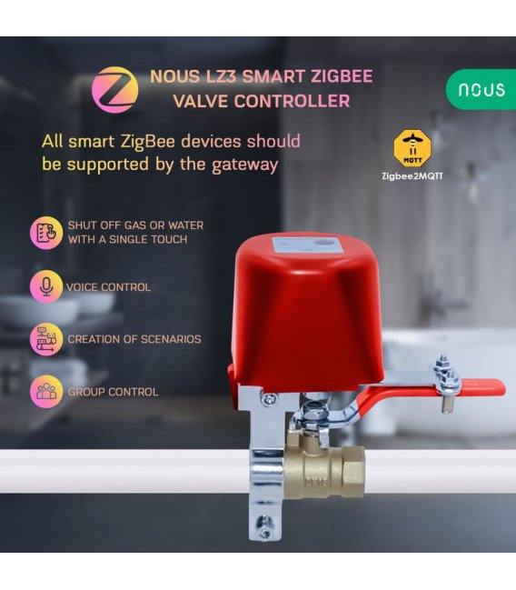 Nous LZ3 Zigbee Smart Ovládač Ventilu