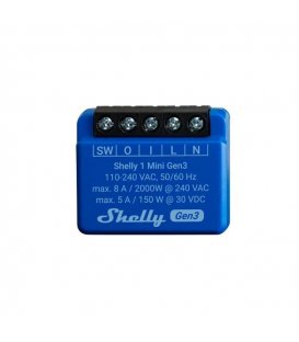 Shelly 1 Mini Gen 3 - spínací modul 1x 8A (WiFi, Bluetooth)