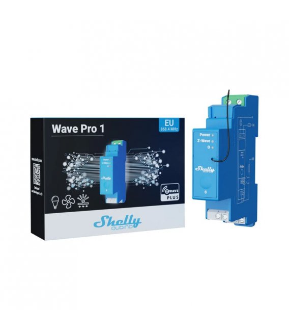 Shelly Qubino Wave Pro 1 - spínací modul 1x 16A (Z-Wave)