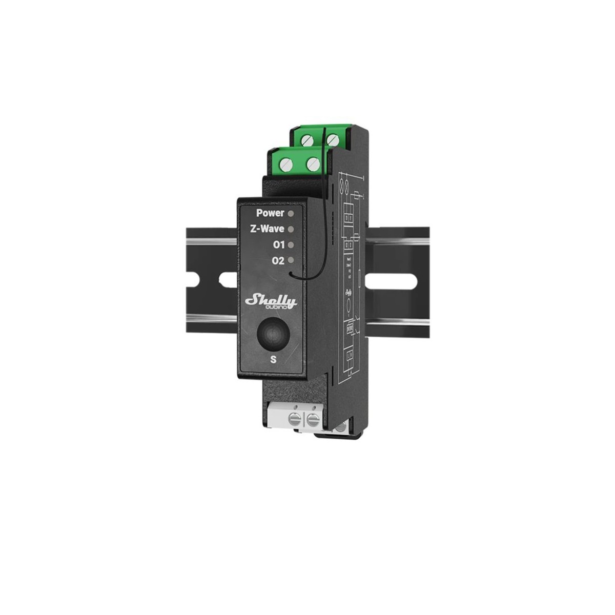 Shelly Wave Pro 2PM - spínací modul s meraním spotreby 2x 16A (Z-Wave)