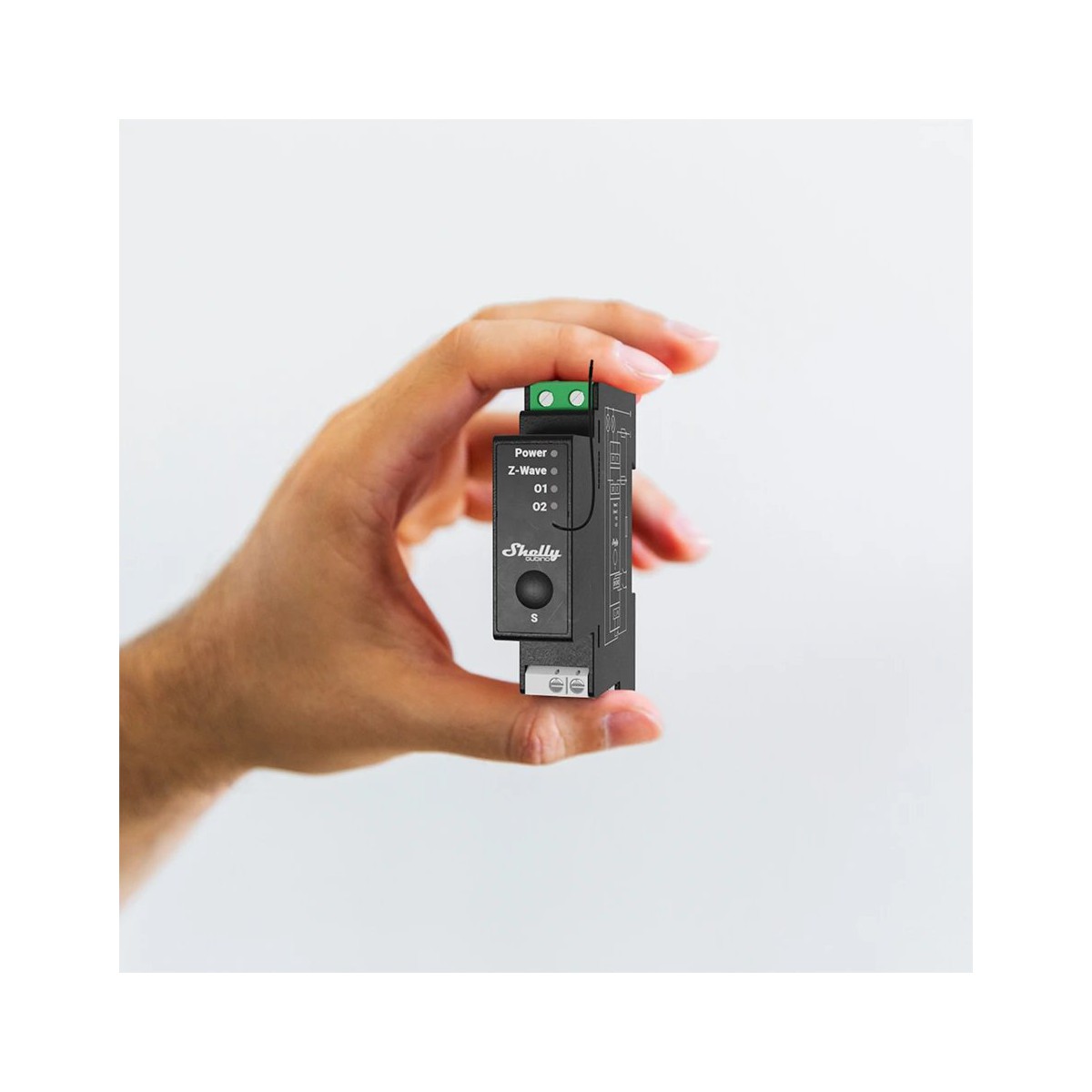 Shelly Wave Pro 2PM - spínací modul s meraním spotreby 2x 16A (Z-Wave)