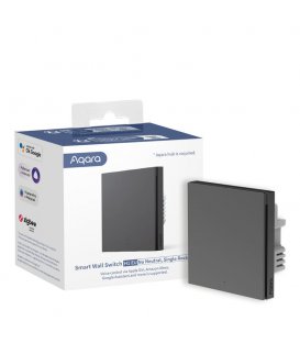 AQARA Smart Wall Switch H1 EU (No Neutral, Single Rocker) (WS-EUK01-G), Grey - Zigbee wallswitch with relay