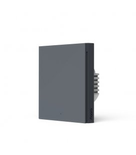 AQARA Smart Wall Switch H1 EU (With Neutral, Single Rocker) (WS-EUK03-G), Grey - Zigbee wallswitch with relay