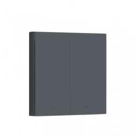 AQARA Smart Wall Switch H1 EU (With Neutral, Double Rocker) (WS-EUK04-G), Grey - Zigbee wallswitch with double relay