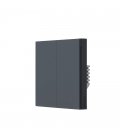 Zigbee vypínač s dvojitým relé - AQARA Smart Wall Switch H1 EU (With Neutral, Double Rocker) (WS-EUK04-G) - Šedá