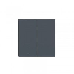 AQARA Smart Wall Switch H1 EU (No Neutral, Double Rocker) (WS-EUK02-G), Grey - Zigbee wallswitch with double relay
