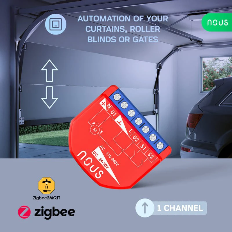 Nous B4Z ZigBee Smart Curtain module