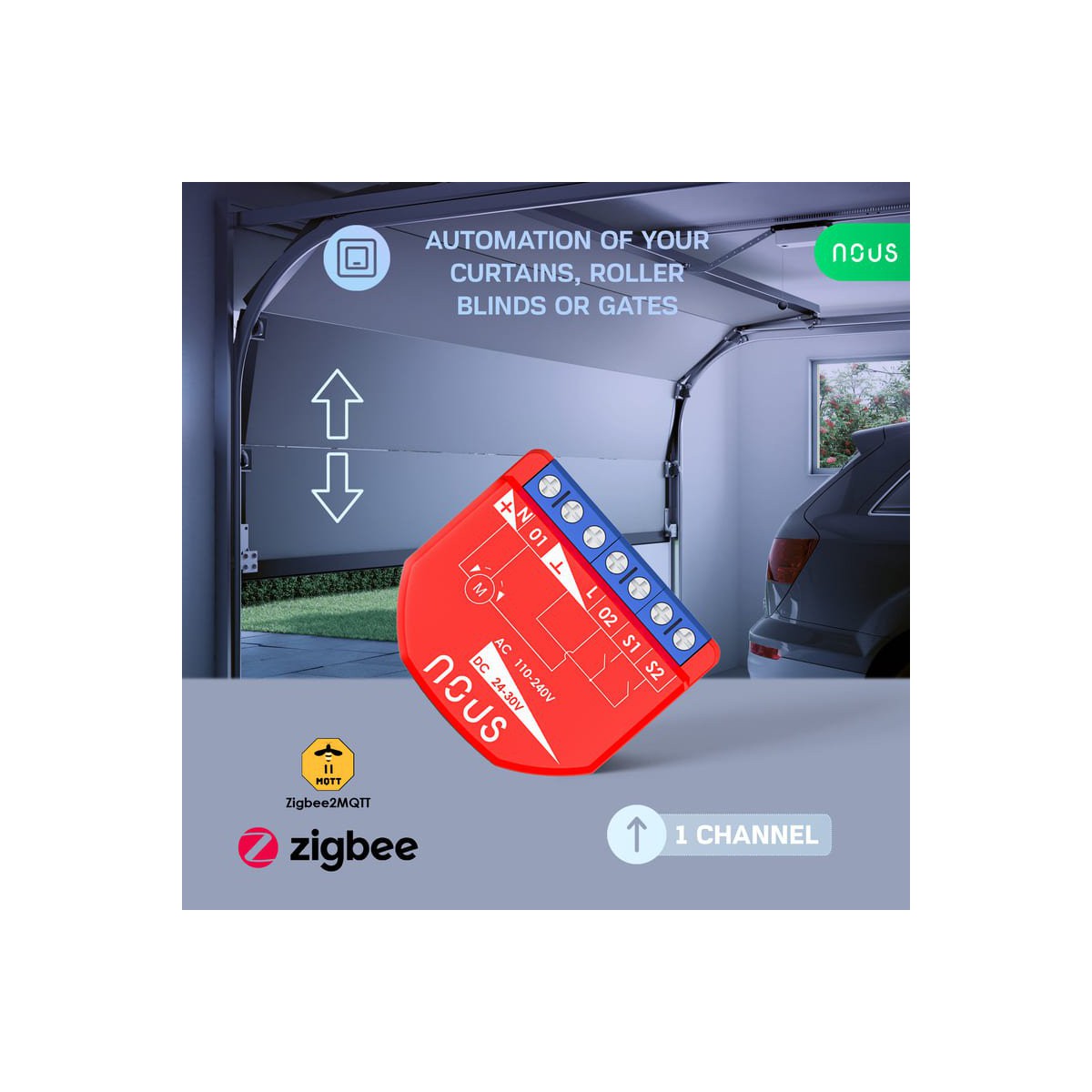 Nous B4Z ZigBee Smart Curtain module