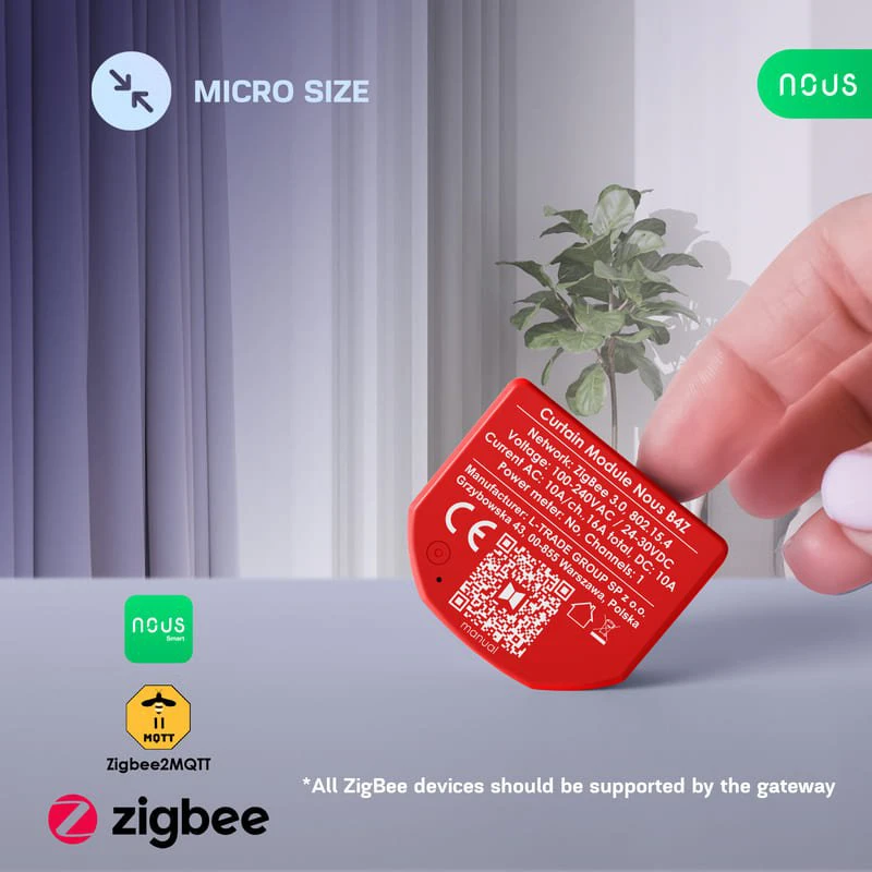 Nous B4Z ZigBee Smart Curtain module