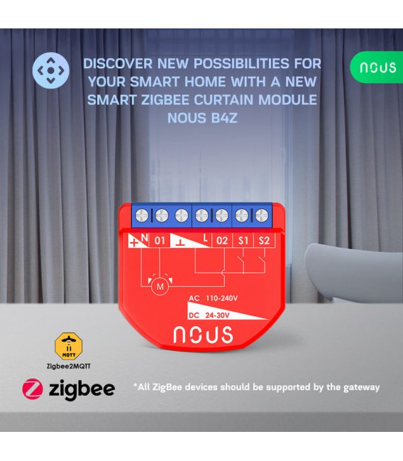 Nous B4Z ZigBee Smart Žalúziový Modul