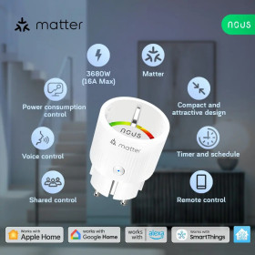 Nous A8M Matter Smart Zásuvka 16A (WiFi) (2 kusy)