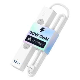 Meross Matter Smart Predlžovačka s rýchlym nabíjaním, 4 AC + 2 USB-C + 2 USB-A, MSP844SMA (EU verzia)