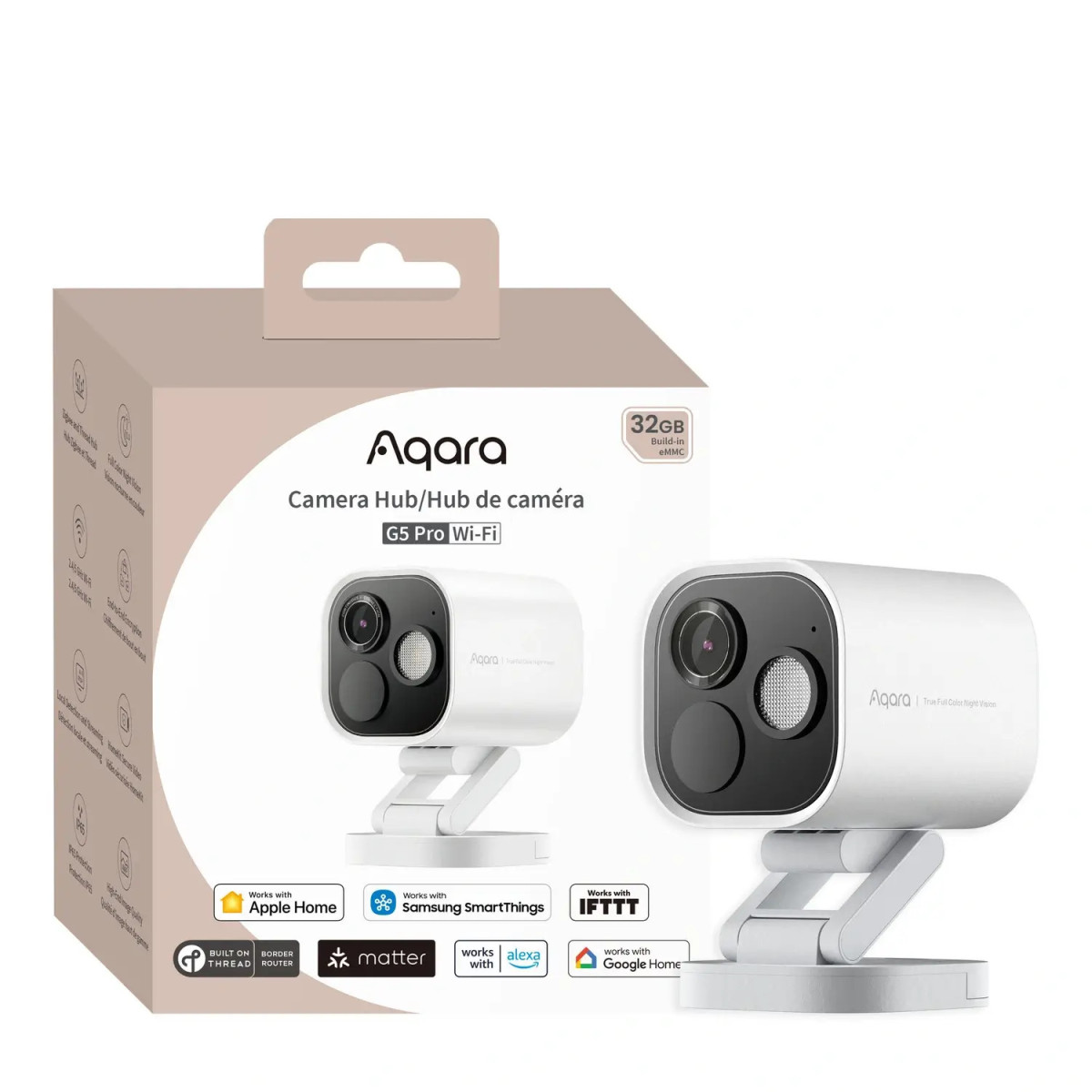 AQARA Camera Hub G5 Pro Wi-Fi (CH-C07DW), Biela - vonkajšia kamera s funkciou hubu