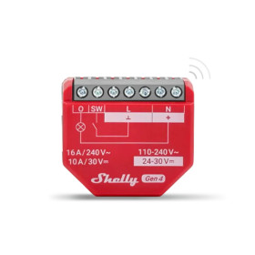 Shelly 1PM Gen4 - spínací modul s meraním spotreby 1x 16A (WiFi, Bluetooth, Zigbee, Matter)
