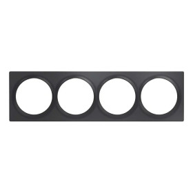 Štvorrámik pre vypínače Walli - FIBARO Walli Quadruple Cover Plate Anthracite (FG-Wx-PP-0009-8), antracit