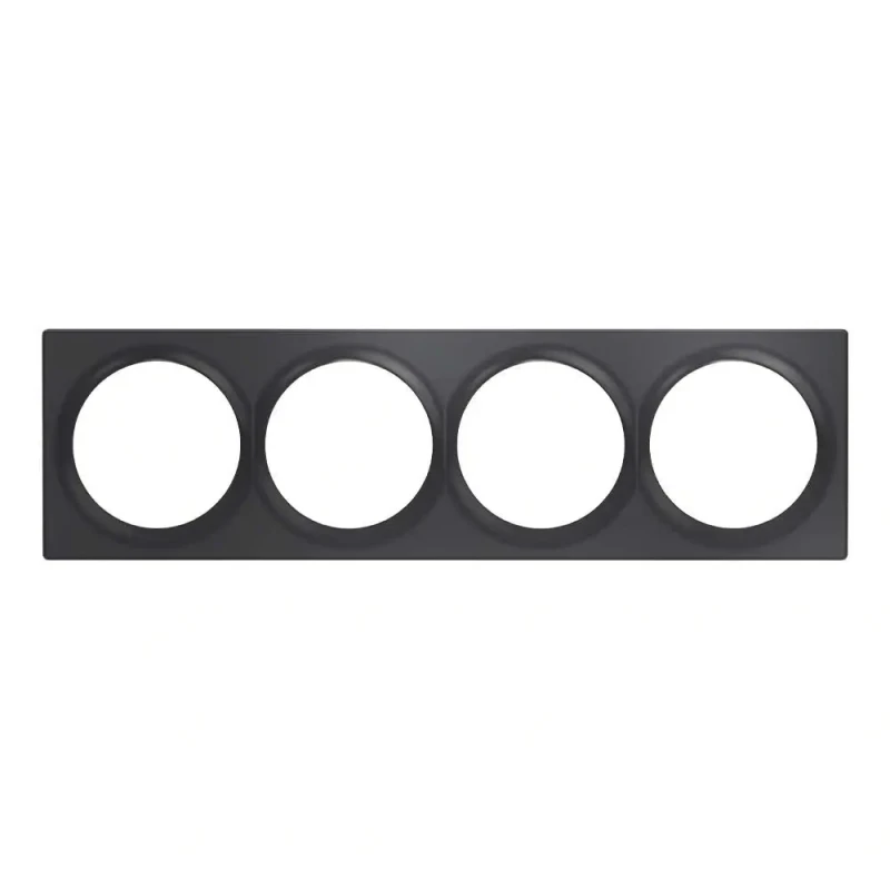 Štvorrámik pre vypínače Walli - FIBARO Walli Quadruple Cover Plate Anthracite (FG-Wx-PP-0009-8), antracit