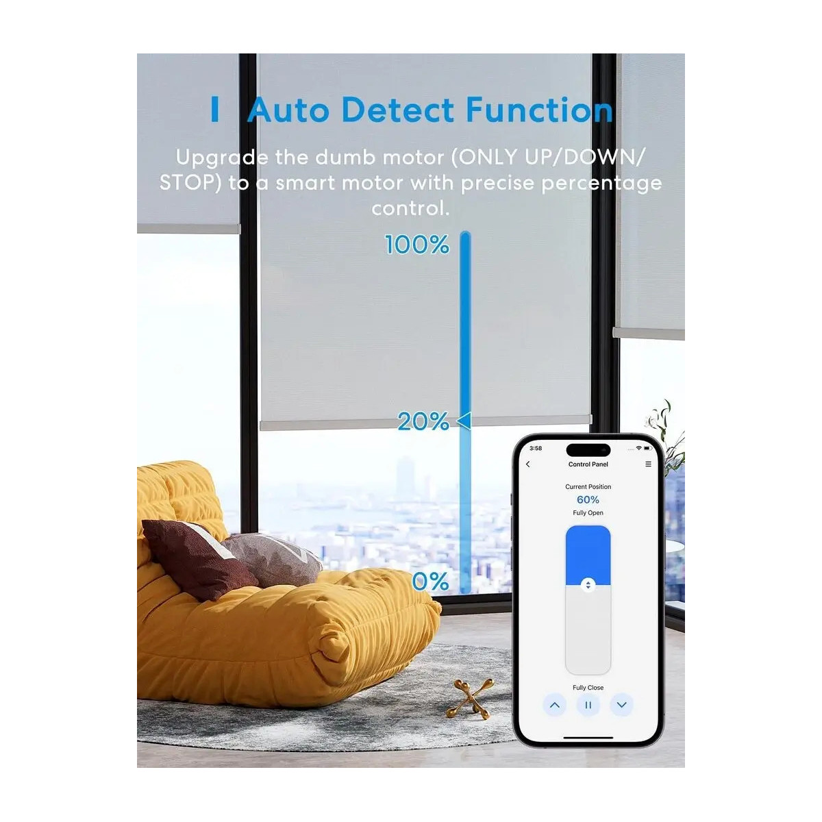 Meross Smart Wi-Fi Žalúziový Vypínač, MRS105MA