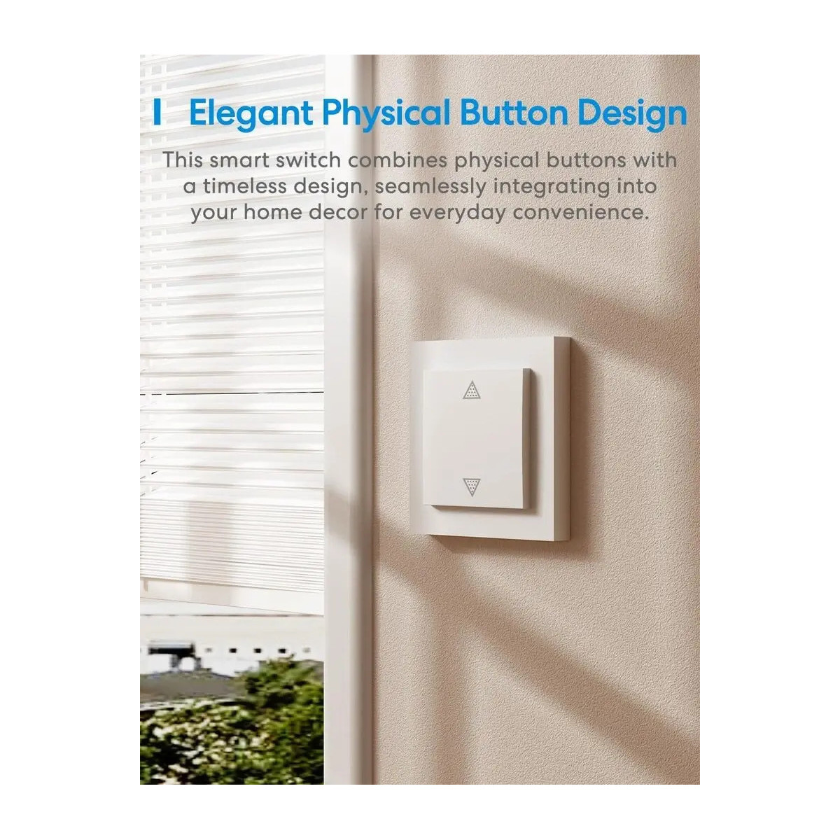 Meross Smart Wi-Fi Žalúziový Vypínač, MRS105MA