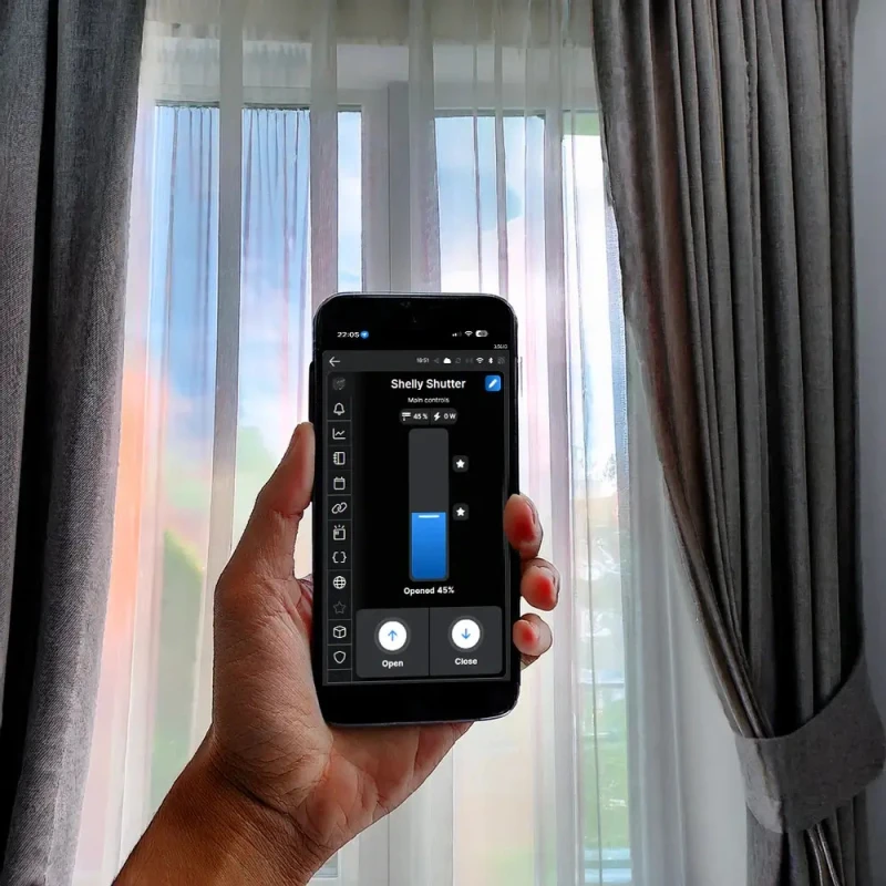 Shelly Shutter - ovládač žalúzií s meraním spotreby energie (WiFi, Bluetooth)