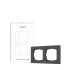 AQARA Switch Frame H2 EU (2-gang) (FE-X01DG), Sivý - dvojrámik pre AQARA H2 vypínače