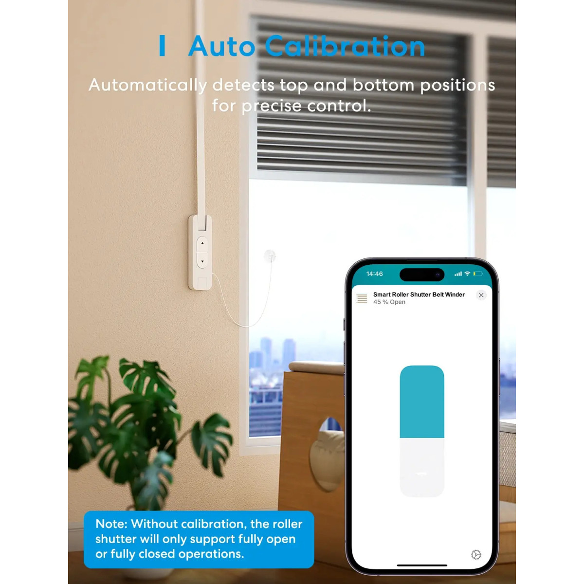 Meross Matter Smart Wi-Fi navíjač pásu na rolety, MRS200MA