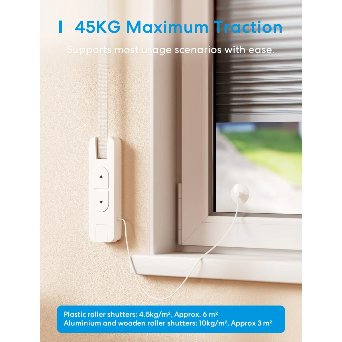 Meross Matter Smart Wi-Fi navíjač pásu na rolety, MRS200MA